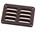 Nedco schoepenrooster alu. 130 x 90 mm RAL8017 bruin
