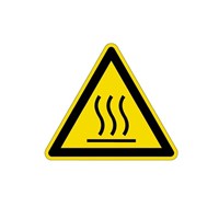 Brady waarschuwingssticker [7x] -  driehoek 5 cm - warmtestraal - 800236