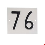 Besbo huisnummerplaat - Nr.  76                       - aluminium 