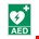 Brady reddingssticker - AED groen/wit - 15 x 21 cm - gelamineerd polyester