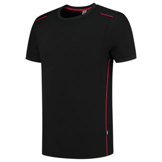 Tricorp 102703 T-shirt Accent zwart-rood XXL
 