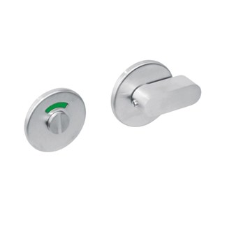 Intersteel toilet-/badkamersluiting met plat rond rozet - Ø 53 mm - RVS geborsteld