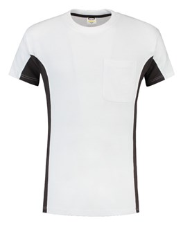 Tricorp T-shirt Bi-Color - Workwear - 102002 - wit/donkergrijs - maat S