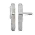 Dauby deurkruk op schild - Pure PHTL"T+L" / P40 - mat wit brons - blind