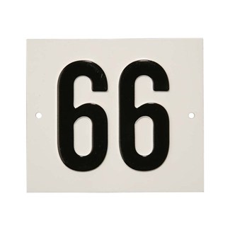 Besbo huisnummerplaat - Nr. 66 - aluminium