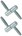 AXA inboorpaumelle 11 mm [2x] - 116711220TE - gegalvaniseerd