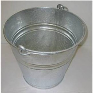 Gegalvaniseerde bouwemmer, 4055-2 inhoud 12 liter