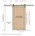Henderson schuifdeurgarnituur - Rustic - zwart - 2 meter rail - R80/20