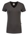 Tricorp dames T-shirt V-hals 190 grams - Casual - 101008 - donkergrijs - maat S