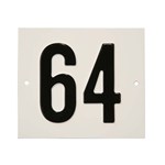 Besbo huisnummerplaat - Nr. 64 - aluminium