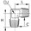 Legris - schroefkoppeling - haaks - 1/4" - BSPT - 0152 13 13