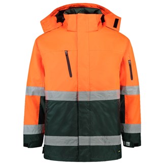 Tricorp Parka ISO20471 BiColor - High Visibility - 403004 - fluor oranje/groen - maat M