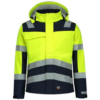 Tricorp softshell multinorm Bicolor - Safety - 403011 - fluor geel/inkt blauw - maat L