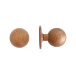 Dauby deurknop op rozet - Pure PT-70 - ruw brons - rozet 90 mm