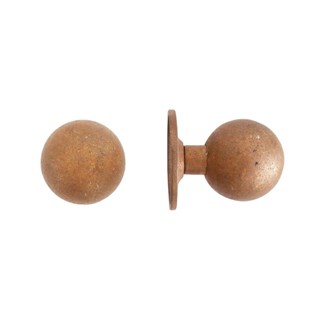 Dauby deurknop op rozet - Pure PT-70 - ruw brons - rozet 90 mm