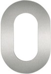 Artitec huisnummer - nr. 0 - blinde bevestiging - RVS - mat geborsteld - 120 mm