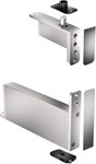 FritsJurgens taatsdeurset - System M+ 40 mm - Klasse C - rechthoekig - zwart + RVS scharnierkappen