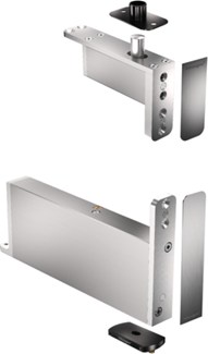FritsJurgens taatsdeurset - System M+ 40 mm - Klasse C - rechthoekig - zwart + RVS scharnierkappen
