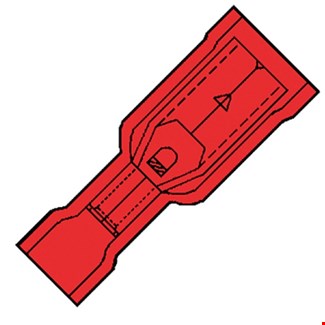 Klemko gedeeltelijk geisoleerde kabelschoenen - rood