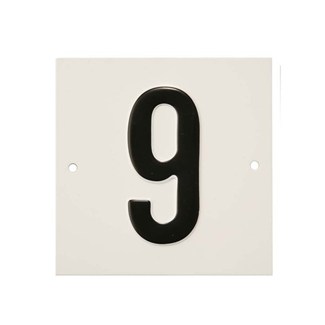 Besbo huisnummerplaat - Nr. 9 - aluminium