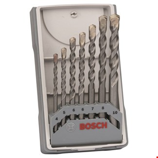 Bosch 7d betonboor set cyl-3 4/5/6/6/7/8/10mm