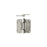 Intersteel glijlagerscharnier - afgerond - 89x89x3 mm - RVS