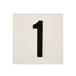 Besbo huisnummerplaat - Nr. 1 - aluminium        
