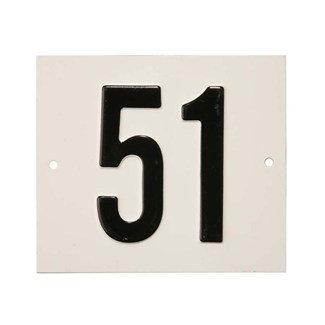 Besbo huisnummerplaat - Nr.    51                     - aluminium 