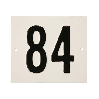 Besbo huisnummerplaat - Nr. 84 - aluminium