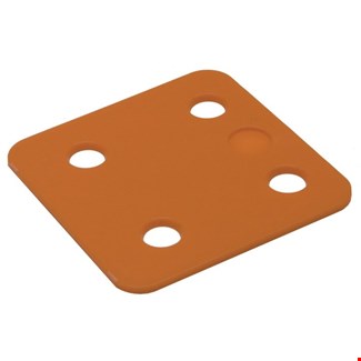 Gebr. Bodegraven drukplaten - zonder sleuf - 2 mm - kunststof - oranje - 240 st