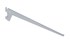 Element drager enkel - wit - 30 cm - 2-haaks