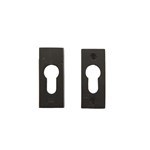 Dauby veiligheidsrozet - Pure - verouderd ijzer zwart - 30x68 mm - rechthoekig