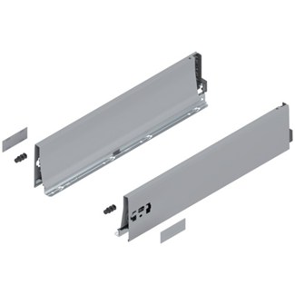 Blum ladezijkant set R+L voor TANDEMBOX Antaro  Hoogte K, incl. afdekkappen  NL: 500 mm  Kleur: Grijs Metallic