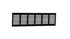 Nedco op-/inbouw plintrooster - 300x80mm - zwart - aluminium