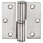 BSW kogelstiftpaumelle RVS - 75x75x3 mm - BB 807 STD - draairichting 2