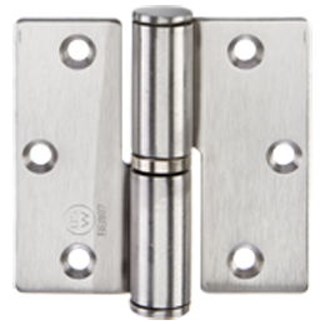 BSW kogelstiftpaumelle RVS - 75x75x3 mm - BB 807 STD - draairichting 2