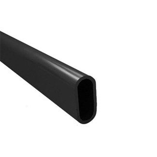 Hermeta 1015-18 Gardelux 1 garderobestang ovaal mat zwart - 1000mm