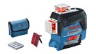 Bosch lijnlaser rood - GLL 3-80 C Professional - 12 V/batterij - IP54 - 30 m -  3x 360° inclusief tas