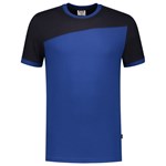 Tricorp 102006 T-shirt bicolor Naden - koningsblauw/marine blauw - maat L