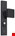 HMB veiligheidsbeslag knop/kruk - SKG*** met kerntrekbeveiliging - M-line Noir rechthoekig - PC 72 - zwart 