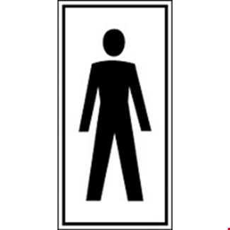 Brady informatiepictogram - toilet heren