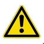 Brady waarschuwingssticker [3x]  -  driehoek 10 cm - uitroepteken - 800235