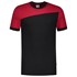 Tricorp 102006 T-shirt bicolor Naden - zwart/rood - maat XL