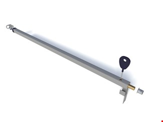 SecuBar schuifpui- en schuifraambeveiliging Basic - Silverline RAL9006 - 143 cm - 2010.380.03