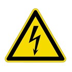 Brady waarschuwingssticker [3x] - driehoek 10 cm - elektr.span. - 800232