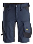 Snickers Workwear stretch korte broek - 6143 - donkerblauw/zwart - maat 58