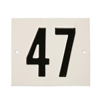 Besbo huisnummerplaat - Nr. 47 - aluminium