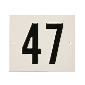 Besbo huisnummerplaat - Nr. 47 - aluminium