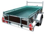 KONVOX aanhangwagennet groen - 2x3 m - met hoeklussen en elastiek