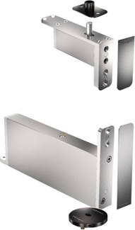 FritsJurgens taatsdeurset - System M+ 40 mm - Klasse A - rond - zwart + RVS scharnierkappen